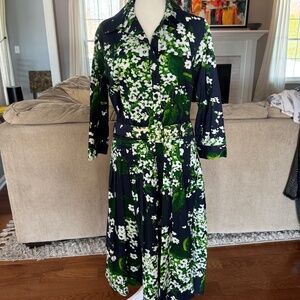 Samantha Sung size 10 Midi Belted Audrey Shirt Dress